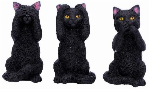 Three Wise Felines - Set of 3 Mini Statues
(11cm)