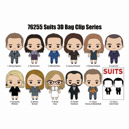 Suits - 3D Foam Bag Clip Μπρελόκ (Τυχαίο
Περιεχόμενο)