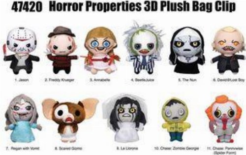 Horror- 3D Plush Bag Clip Μπρελόκ (Τυχαίο
Περιεχόμενο)