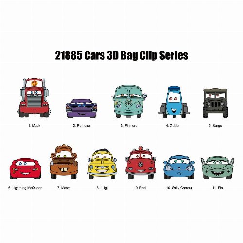 Disney: Cars - 3D Foam Bag Clip Μπρελόκ (Τυχαίο
Περιεχόμενο)