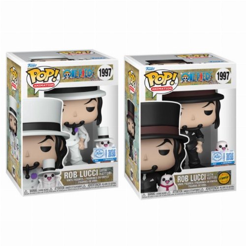 Figure Funko POP! Bundle of 2: One Piece - Rob
Lucci with Hattori #1997 (Exclusive) &
Chase
