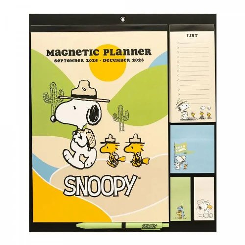 Peanuts: Snoopy - 2025/2026 16μηνο
Ημερολόγιο/Σημειωματάριο Τοίχου (30x34cm)