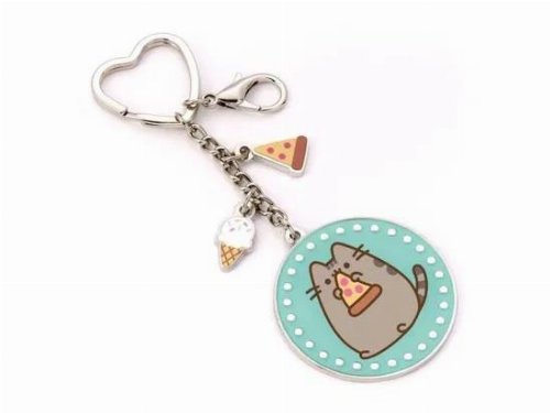 Pusheen - Pizza Keychain