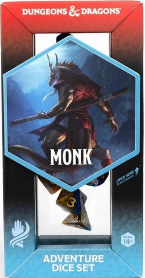 Dungeons & Dragons: Dice Set - Monk: Blue /
Gold