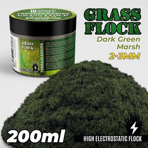 Green Stuff World - Dark Green Marsh 2-3mm Grass
Flock (200ml)