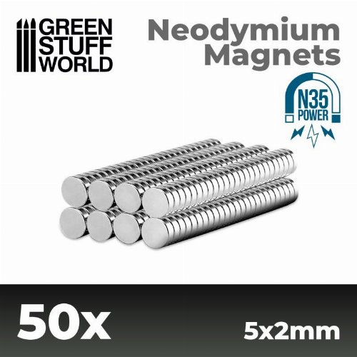 Green Stuff World - N35 Neodymium Magnets 5x2mm (50
pieces)