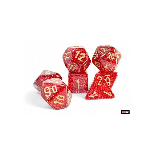 7 Dice Set Glitter Mega-Hedral Polyhedral
Ruby