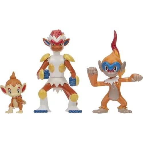 Pokemon: Select - Chimchar, Monferno, Infernape
Evolution Multi-Pack Minifigures (8cm)