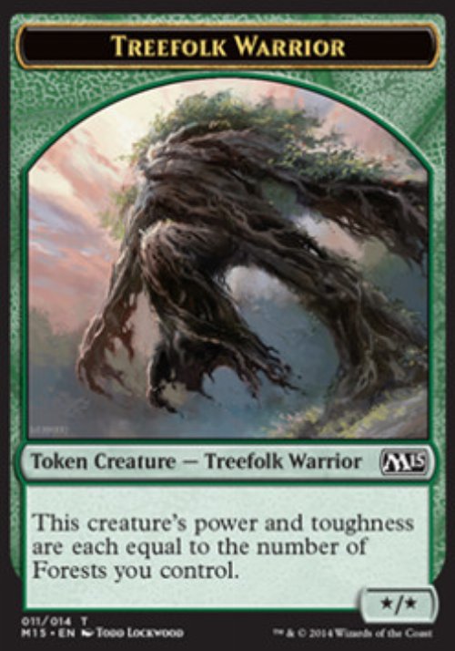 Treefolk Warrior Token (Green */*)