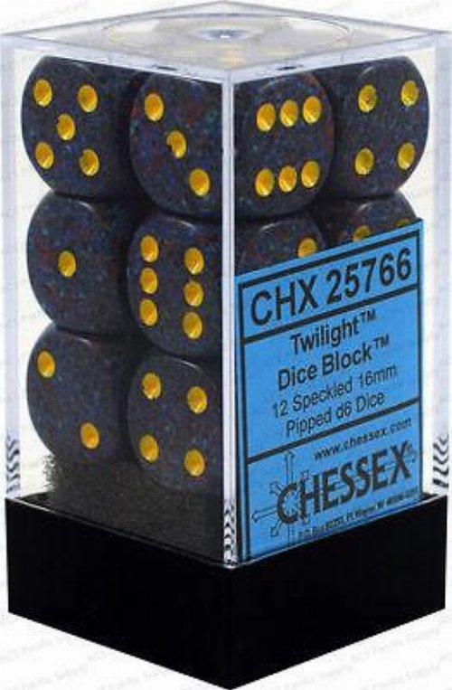 Σετ Ζάρια - 12 Speckled 16mm Pipped d6 - Twilight Dice
Block