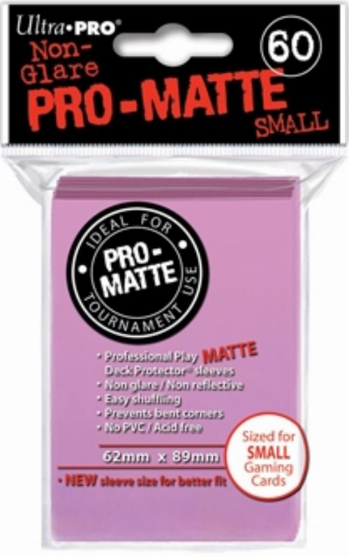 Ultra Pro Japanese Small Size Card Sleeves 60ct -
Matte Pink