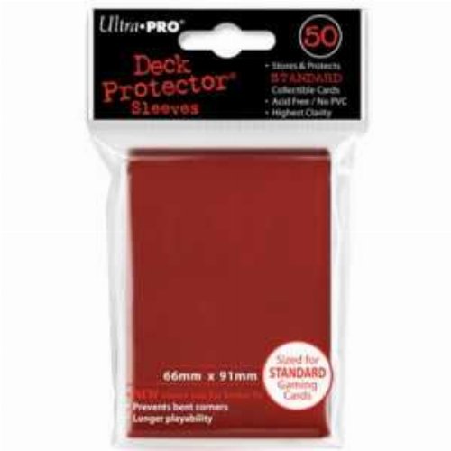 Ultra Pro Card Sleeves Standard Size 50ct -
Red