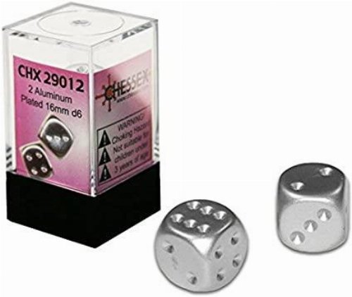 Σετ Ζάρια - 2 Aluminum Prated 16mm d6
Dice