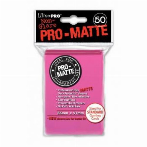 Ultra Pro Card Sleeves Standard Size 50ct - Pro-Matte
Bright Pink