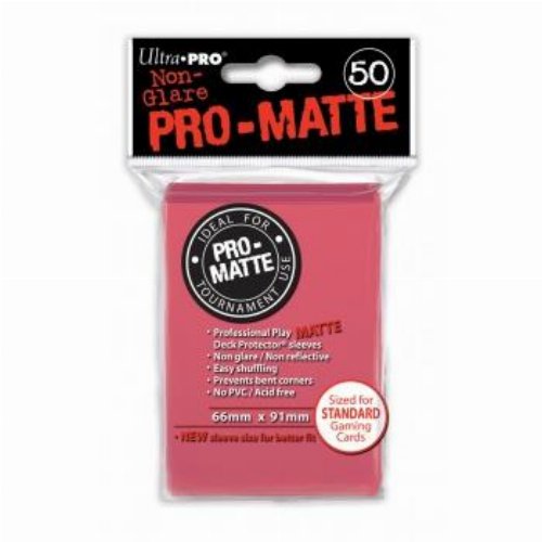 Ultra Pro Card Sleeves Standard Size 50ct -
Pro-Matte Fuchsia