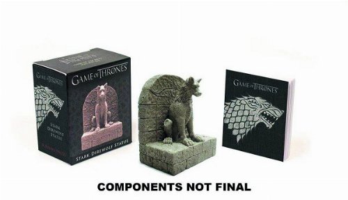 Game Of Thrones Stark Direwolf Statue With Booklet