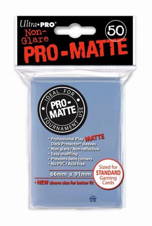 Ultra Pro Card Sleeves Standard Size 50ct -
Pro-Matte Clear