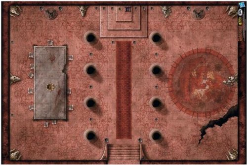 D&D Red Hall of Vor Rukoth Vinyl Game Mat
(20"x30")