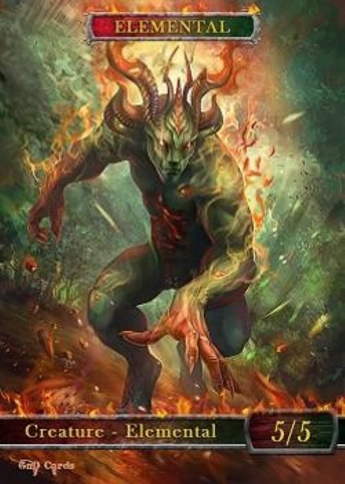 Elemental Token (Green and Red 5/5) (Version
1)