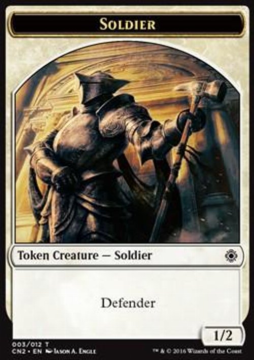 Soldier Token (White 1/2 Defender)