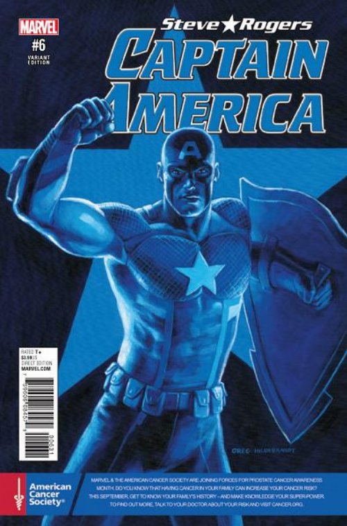 Steve Rogers - Captain America #06 CW2 PRSTE Cancer
Awareness Variant Cover