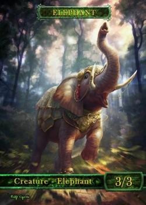 Elephant Token (Green 3/3)