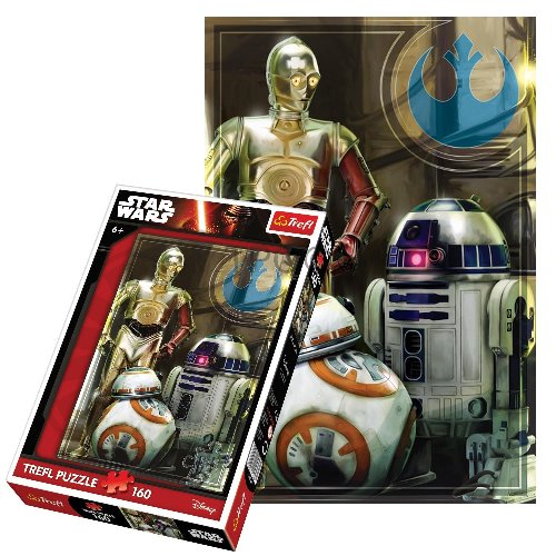 Puzzle 160 pieces - Episode VII Star Wars BB-8 R2D2 &amp; C3-PO Droids